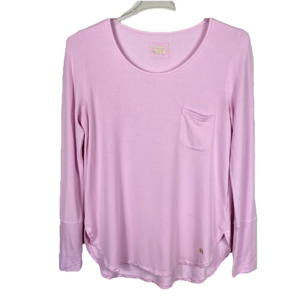 Lilly Pulitzer Tops - Lilly Pulitzer Luxletic Top Women's M Pink Long Sleeve Activewear Workout Resort